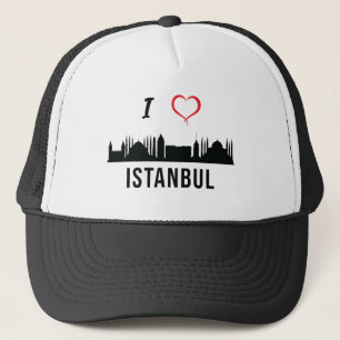 I love Istanbul Skyline Turkish Kurdish Zazaki Trucker Hat