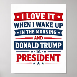 I Love It When I Wake Up And Donald Trump Is My Pr Poster