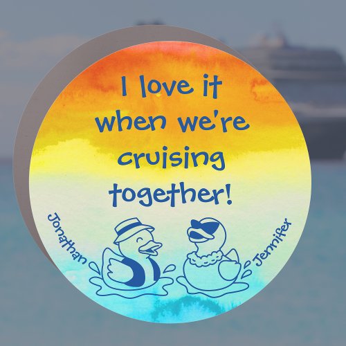 I love it when were cruising together duck couple car magnet