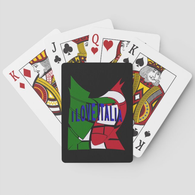 I Love Italia Poker Cards (Back)