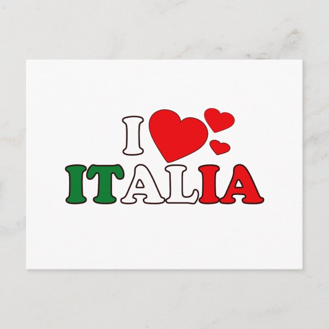 I Love Italia Postcard (Front)