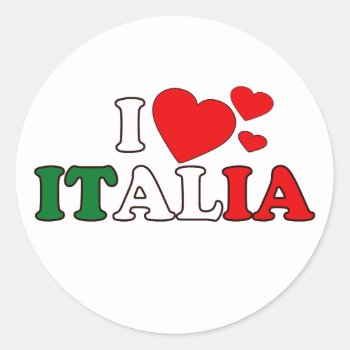 I Love Italia Sticker by brev87 at Zazzle