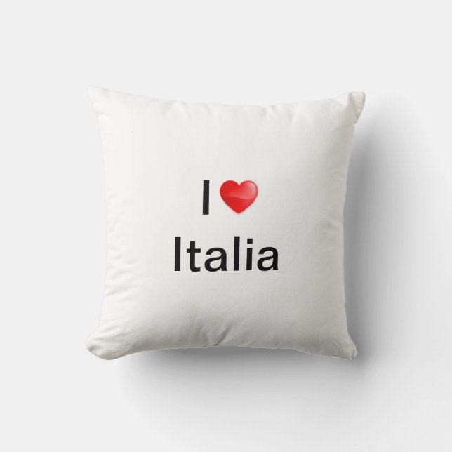 I love Italia Throw Pillow (Front)
