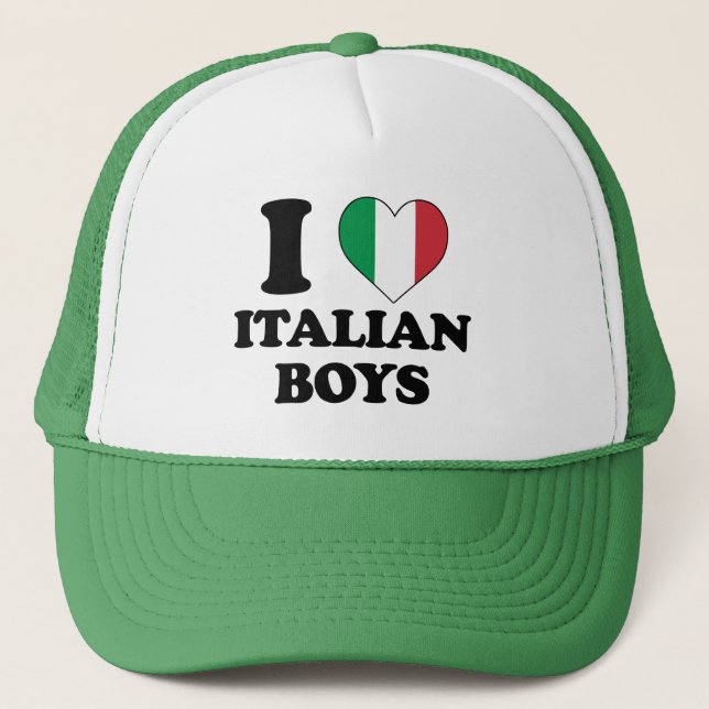 I love Italian Boys Trucker Hat (Front)