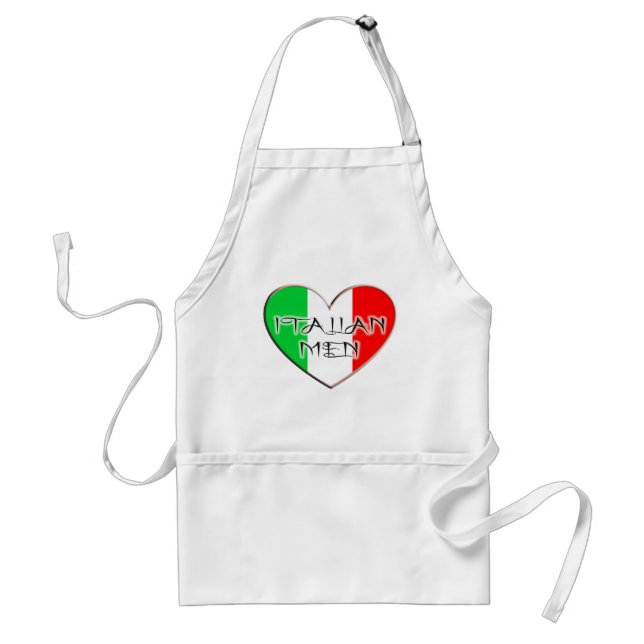 I Love Italian Men Adult Apron (Front)