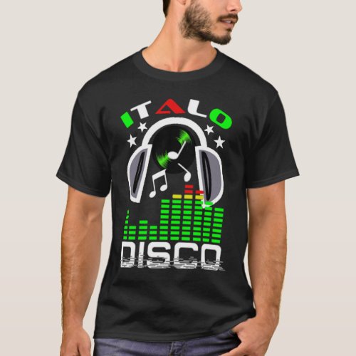 I Love Italo Disco Black T_Shirt