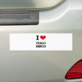 I Love ITALO DISCO Bumper Sticker (On Car)