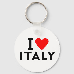 I love Italy country like heart travel tourism sym Keychain