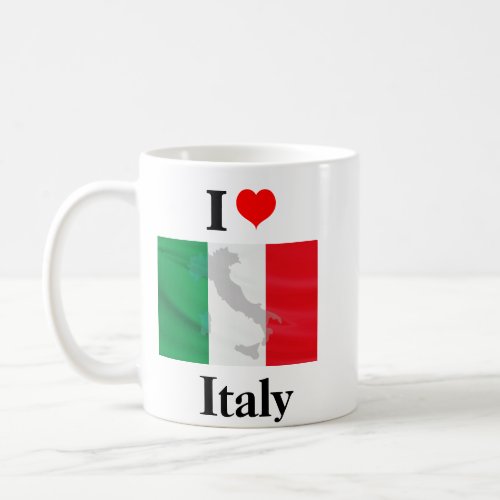 I Love Italy Flag Map Coffee Mug