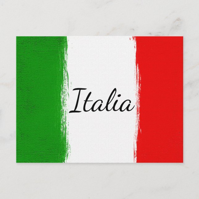 I love Italy.Flag of Italy. Postcard (Front)