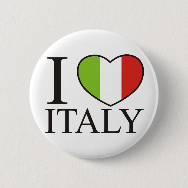 I Love Italy Pinback Button (Front)