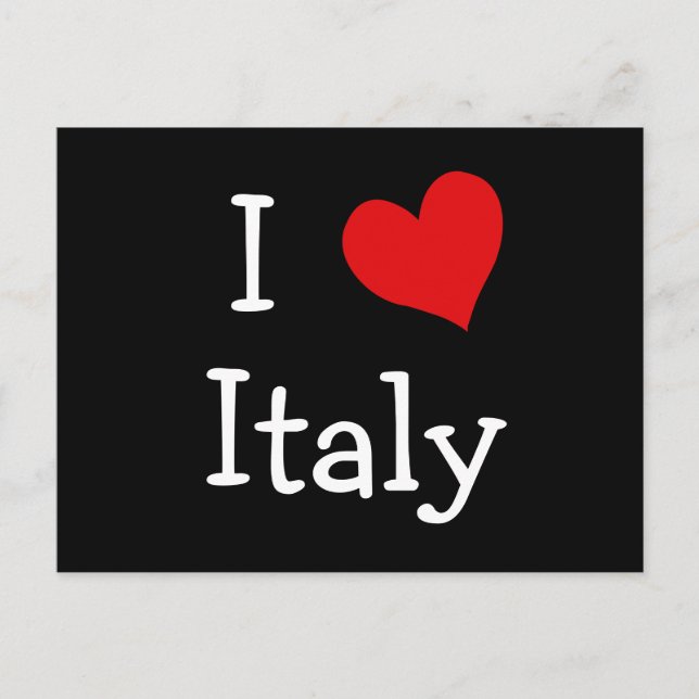 I Love Italy Postcard (Front)