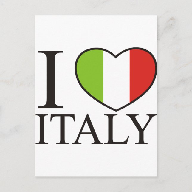 I Love Italy Postcard (Front)