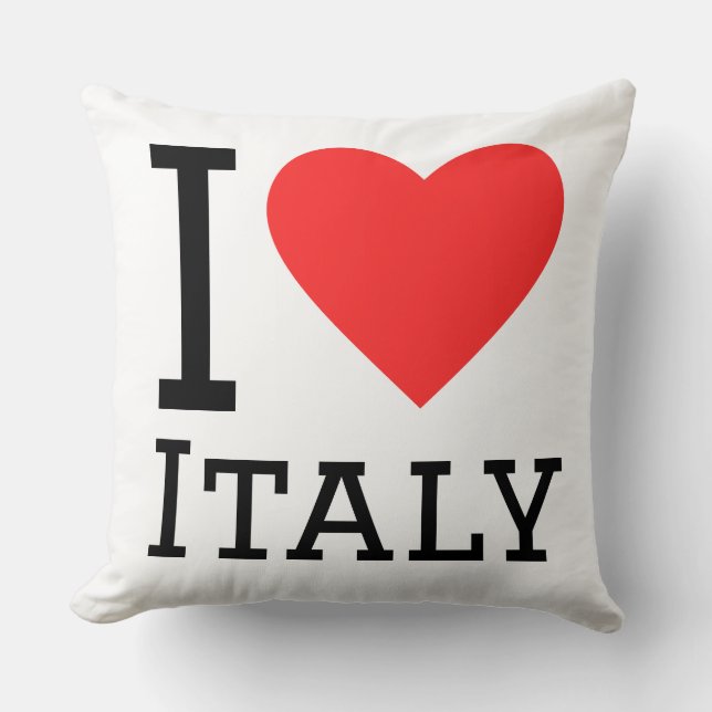 I love italy throw pillow (Front)