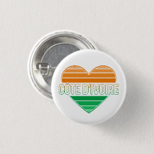 I Love Ivory Coast, Côte d'Ivoire Heart Button