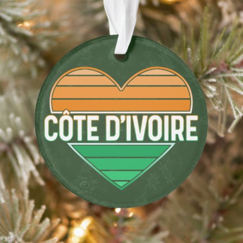 I Love Ivory Coast Cte dIvoire Heart Ornament