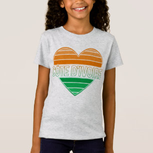 I Love Ivory Coast, Côte d'Ivoire Heart T-Shirt