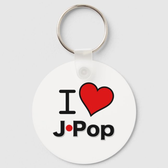 I Love J-Pop Keychain (Front)