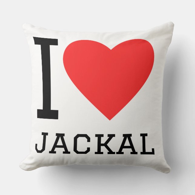 I love jackals  throw pillow (Front)