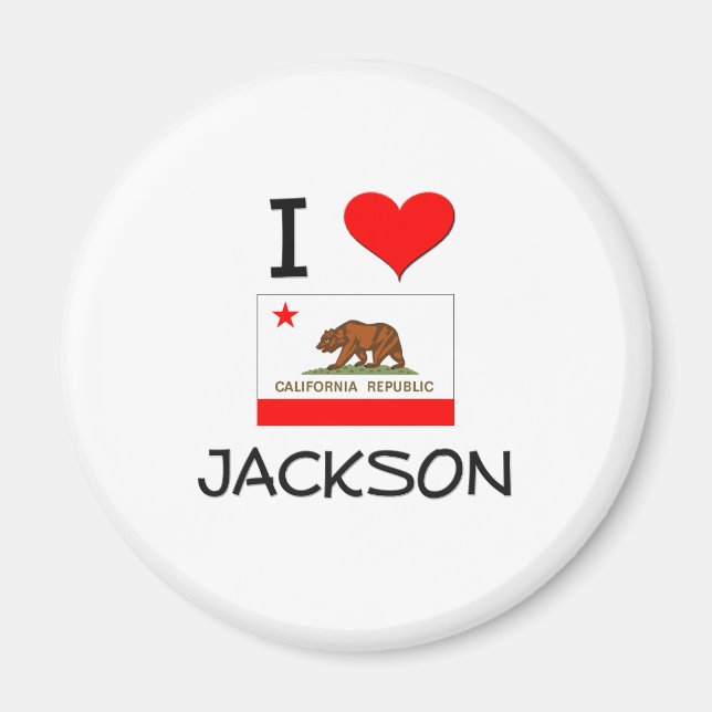 I Love JACKSON California Magnet (Front)