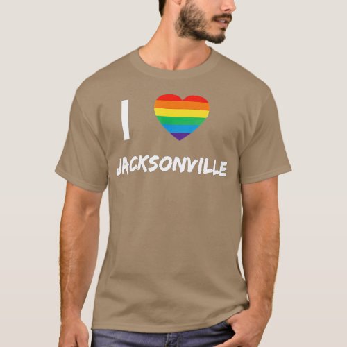 I Love Jacksonville Gay Pride LBG  T_Shirt