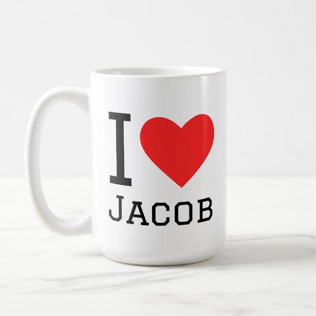 I love jacob coffee mug (Left)