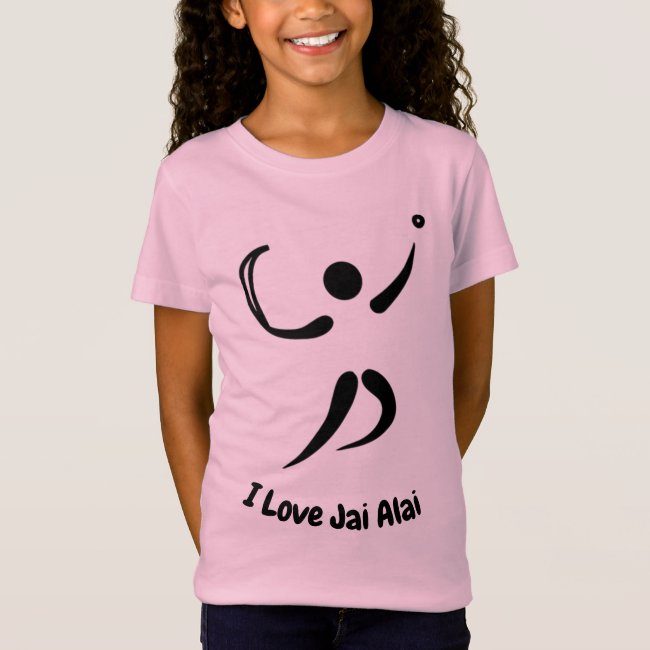 I Love Jai Alai Kids Shirt