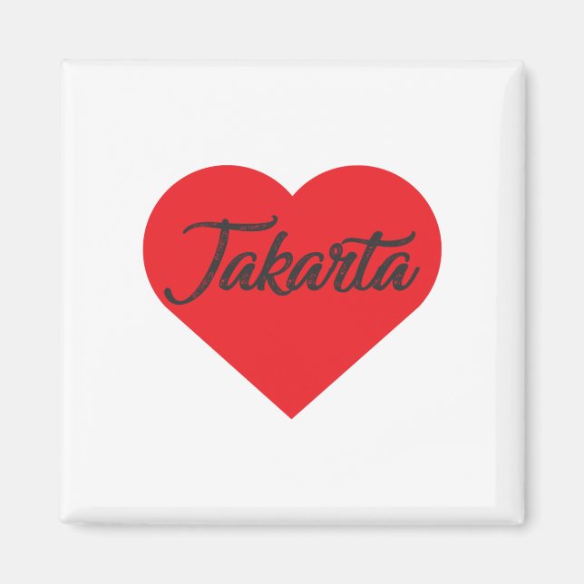 I Love Jakarta - Indonesia Magnet (Front)