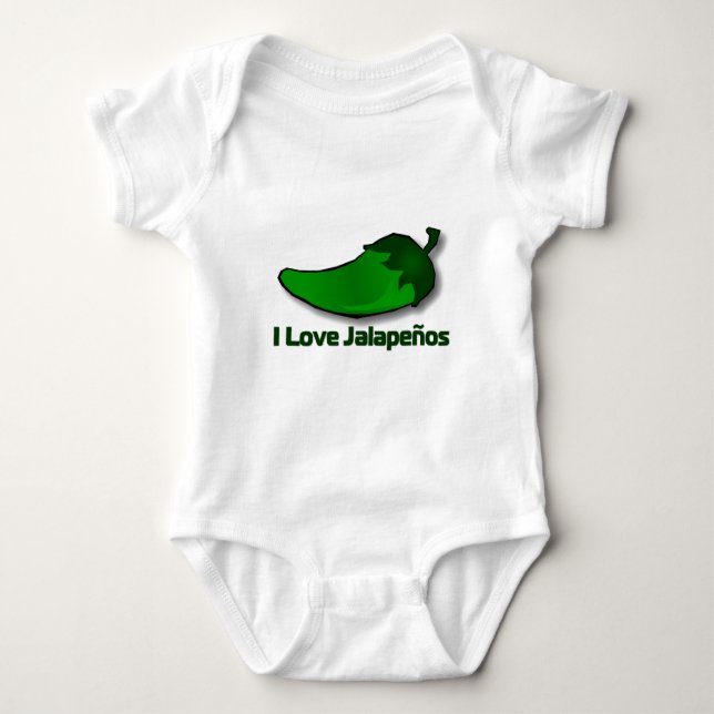 I Love Jalapenos Baby Bodysuit (Front)