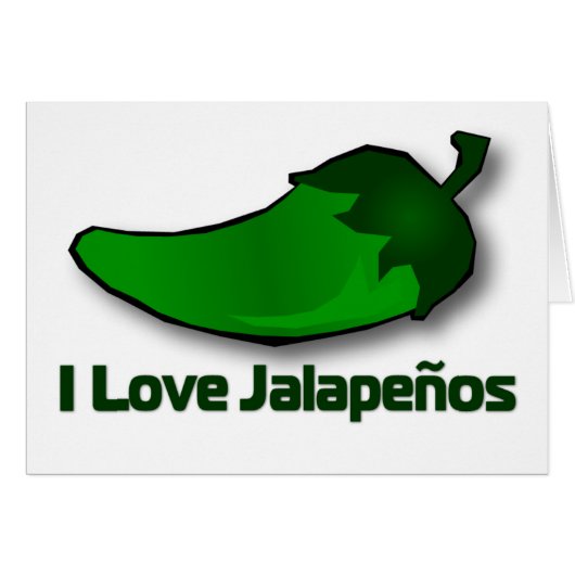 I Love Jalapenos Cards (Front Horizontal)