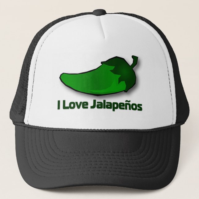 I Love Jalapenos Trucker Hat (Front)