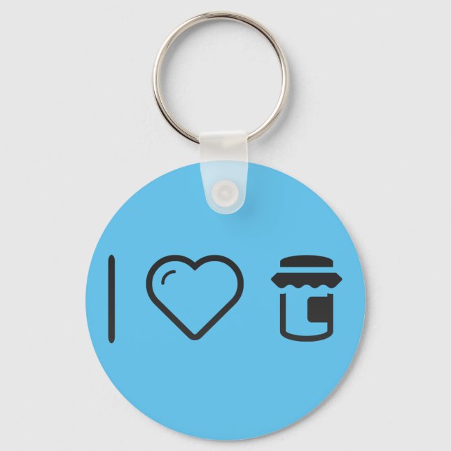 I Love Jam Keychain (Front)