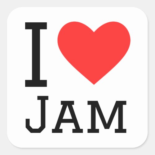 I love jam square sticker