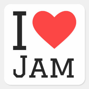 I love jam square sticker