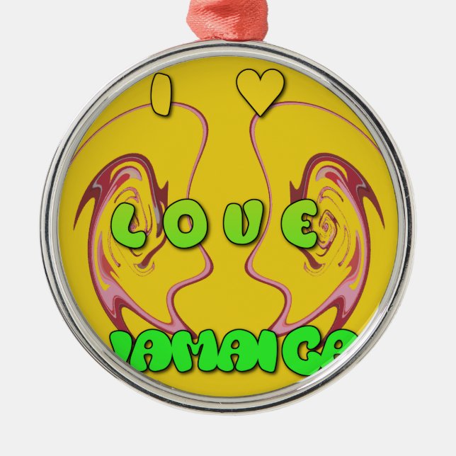 I love Jamaica always Metal Ornament (Front)