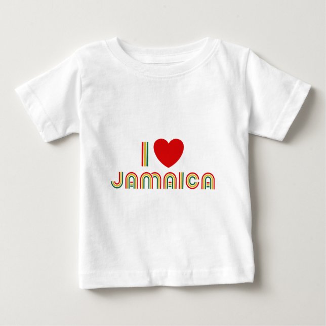 I Love Jamaica Baby T-Shirt (Front)