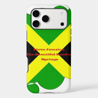 I Love Jamaica | Bold Flag Typography Art Design iPhone 17 Pro Max Case