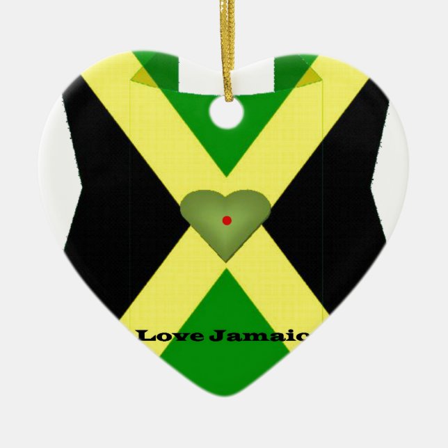 I Love Jamaica Have a Nice Day and a Better Night Ceramic Ornament (Front)