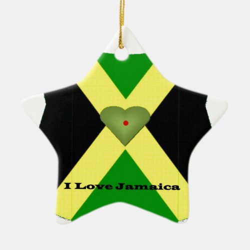 I Love Jamaica Have a Nice Day and a Better Night Ceramic Ornament