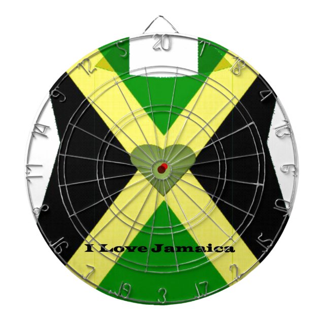 I Love Jamaica Have a Nice Day and a Better Night Dartboard (Front)