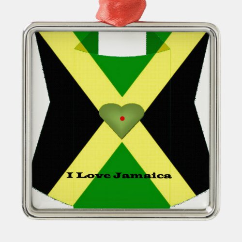 I Love Jamaica Have a Nice Day and a Better Night Metal Ornament