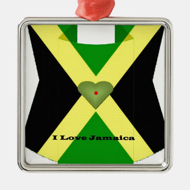I Love Jamaica Have a Nice Day and a Better Night Metal Ornament (Front)