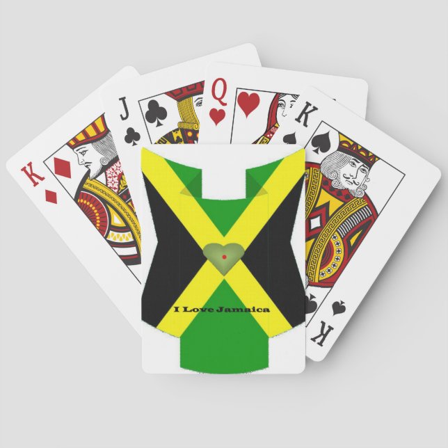 I Love Jamaica Have a Nice Day and a Better Night Poker Cards (Back)
