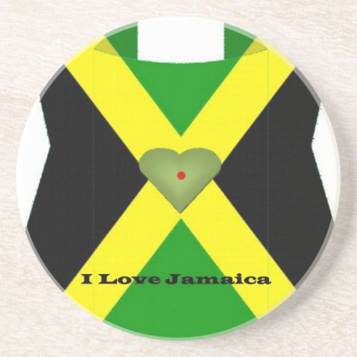 I Love Jamaica Have a Nice Day and a Better Night Sandstone Coaster