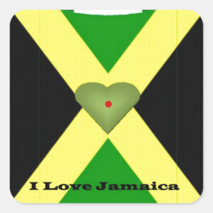 I Love Jamaica Have a Nice Day and a Better Night Square Sticker