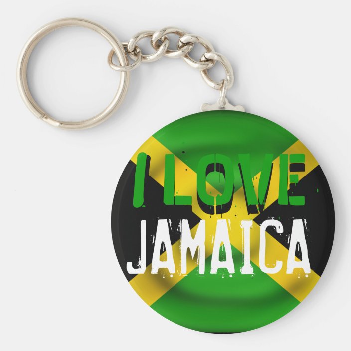 I Love Jamaica Keychain