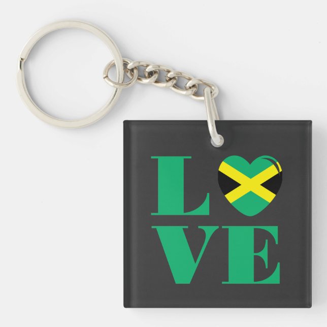 I love Jamaica Keychain (Front)