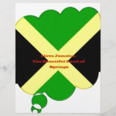 I Love Jamaica National Flag Colors (Front)