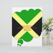 I Love Jamaica National Flag Colors  (Standing Front)