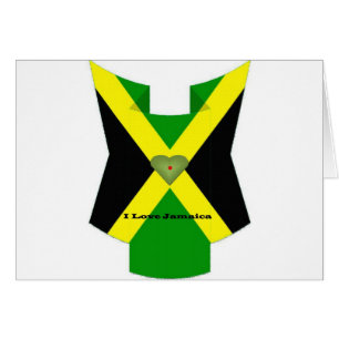I Love Jamaica National Flag Colors 